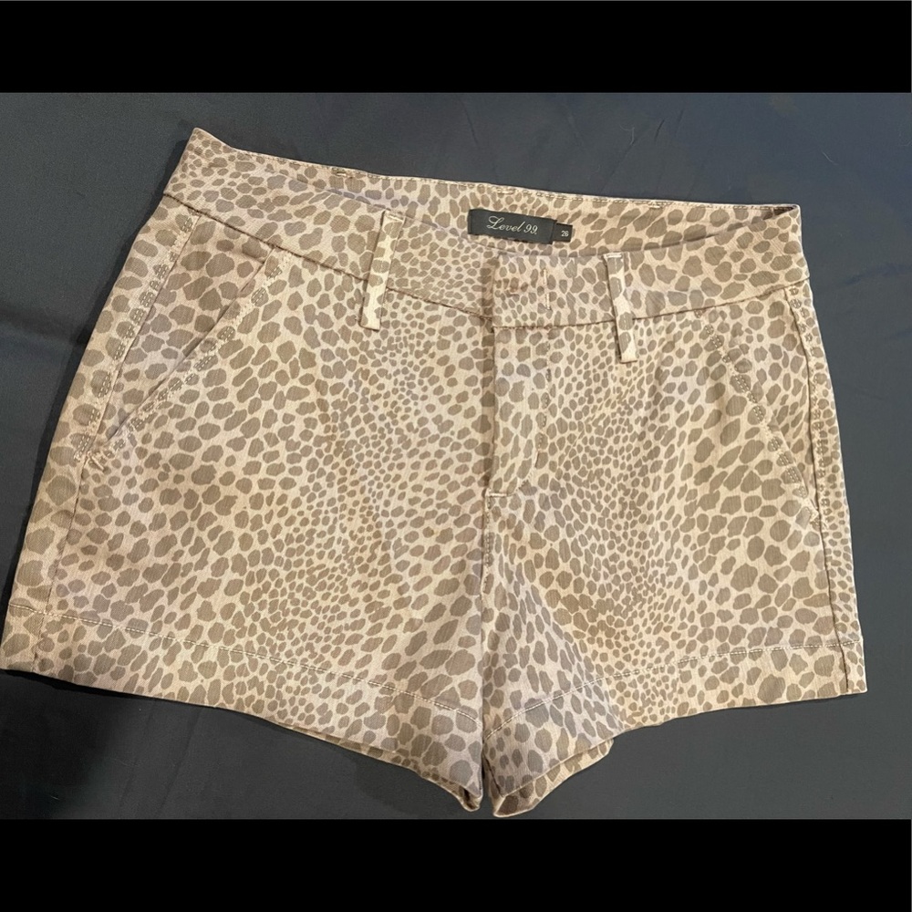 Level 99 cheetah print shorts